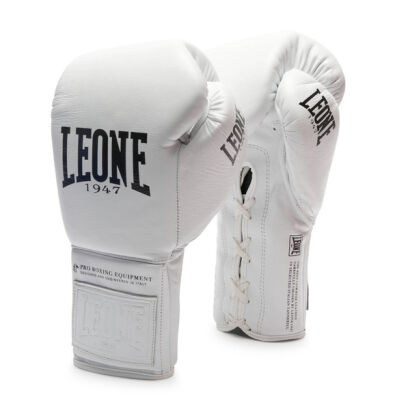 Rękawice bokserskie wiązane THE GREATEST białe Leone 1947 -14OZ
