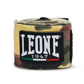 Bandaże bokserskie Leone 1947 MAORI ZIELONY CAMO  o długości 4,5 m - 2